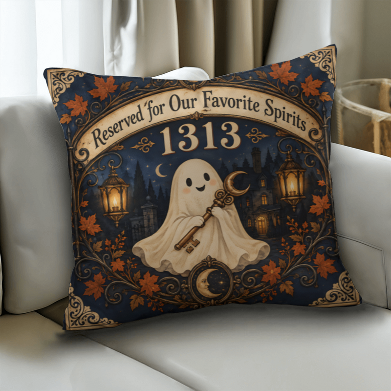 Halloween Ghost Pillow with Insert – Reserved for Our Favorite Spirits