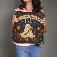 Halloween Ghost Pillow with Insert – Reserved for Our Favorite Spirits
