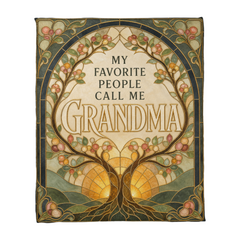 Grandma Coral Fleece Blanket – My Favorite People Call Me Grandma