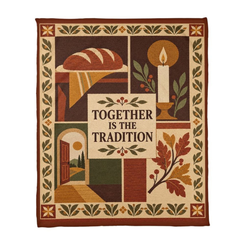 Together Is the Tradition Thanksgiving Coral Fleece Blanket