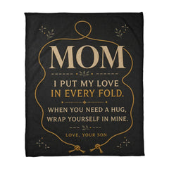 Mom, I Put My Love in Every Fold – Coral Fleece Blanket