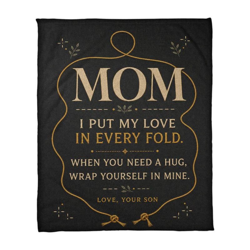 Mom, I Put My Love in Every Fold – Coral Fleece Blanket