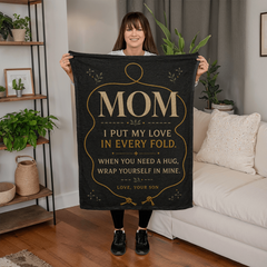 Mom, I Put My Love in Every Fold – Coral Fleece Blanket