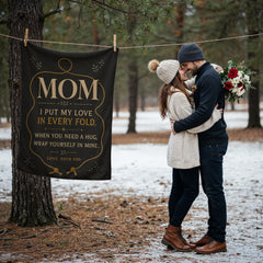 Mom, I Put My Love in Every Fold – Coral Fleece Blanket