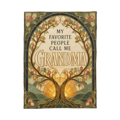 Grandma Coral Fleece Blanket – My Favorite People Call Me Grandma