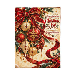 Wrapped in Christmas Joy – Coral Fleece Blanket