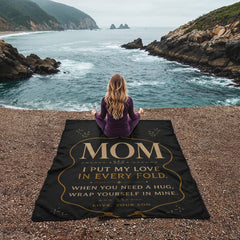 Mom, I Put My Love in Every Fold – Coral Fleece Blanket