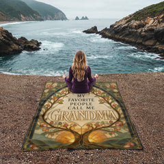 Grandma Coral Fleece Blanket – My Favorite People Call Me Grandma