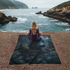 Halloween Coral Fleece Blanket – Ferryman of the Black Tide