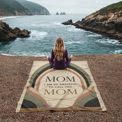 Grateful to Call You Mom – Coral Fleece Blanket