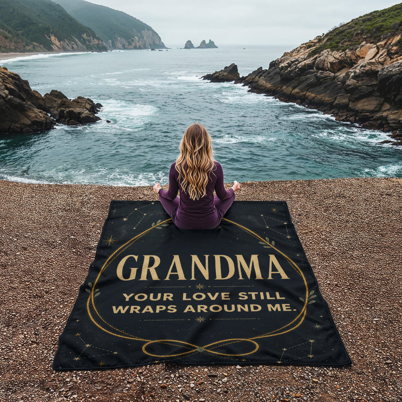 Grandma, Your Love Still Wraps Around Me – Coral Fleece Blanket