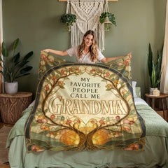 Grandma Coral Fleece Blanket – My Favorite People Call Me Grandma