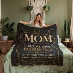 Mom, I Put My Love in Every Fold – Coral Fleece Blanket