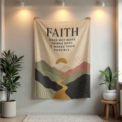 Faith Makes Things Possible – Mink Touch Fleece Blanket