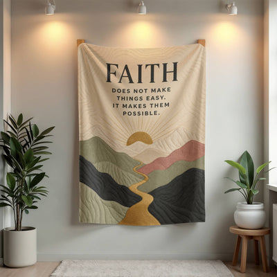 Faith Makes Things Possible – Mink Touch Fleece Blanket