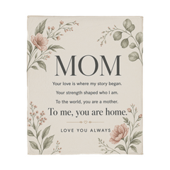 Mom, You Are Home – Jersey Fleece Blanket