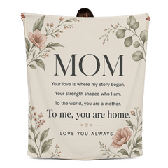 Mom, You Are Home – Jersey Fleece Blanket