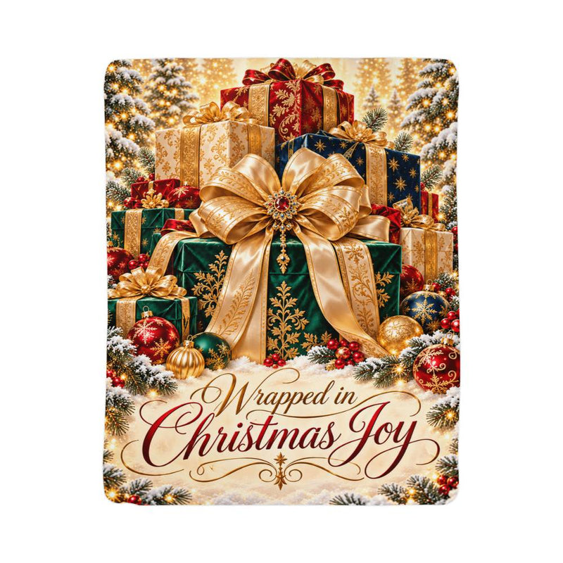 Wrapped in Christmas Joy – Luxury Gifts Sherpa Blanket