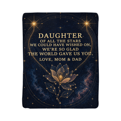 Daughter Sherpa Fleece Blanket – The Star We Got From Mom & Dad