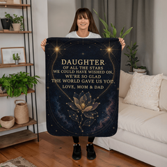 Daughter Sherpa Fleece Blanket – The Star We Got From Mom & Dad