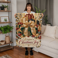 Wrapped in Christmas Joy – Luxury Gifts Sherpa Blanket