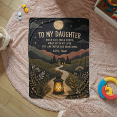 Daughter, You Are Never Far From Home – Sherpa Fleece Blanket