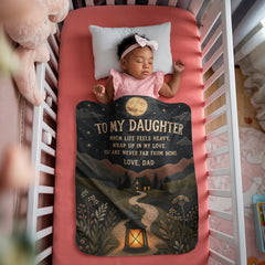 Daughter, You Are Never Far From Home – Sherpa Fleece Blanket