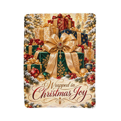 Wrapped in Christmas Joy – Luxury Gifts Sherpa Blanket
