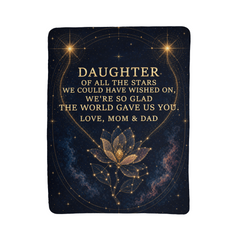 Daughter Sherpa Fleece Blanket – The Star We Got From Mom & Dad