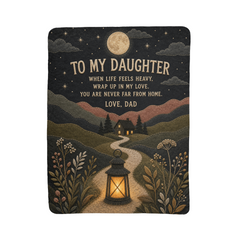 Daughter, You Are Never Far From Home – Sherpa Fleece Blanket