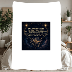Daughter Sherpa Fleece Blanket – The Star We Got From Mom & Dad