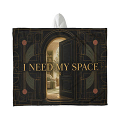 Hooded Sherpa Fleece Blanket – I Need My Space Cozy Retreat