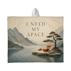 Hooded Sherpa Blanket – I Need My Space Solitude Garden