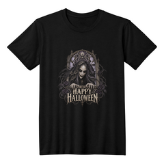 Scary Gothic Widow Halloween T-Shirt - The Widow in the Window