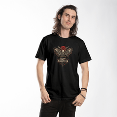Gothic Skull Moth Halloween T-Shirt - The Moth Beneath the Moon