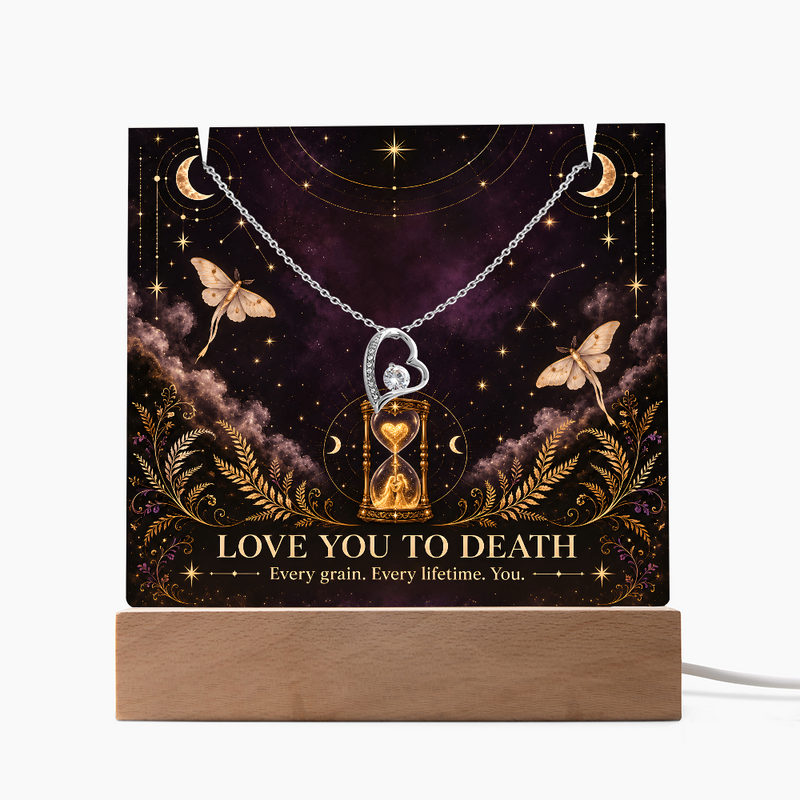 Halloween Love You to Death Acrylic & Necklace - Until Time Runs Out