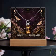 Halloween Love You to Death Acrylic & Necklace - Until Time Runs Out