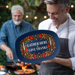 Gather Here, Give Thanks Thanksgiving Serving Platter
