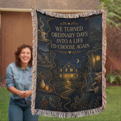 Couples Heirloom Woven Blanket – Ordinary Days, Golden Life