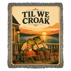 Til We Croak Heirloom Woven Blanket – Funny Anniversary Gift