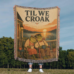 Til We Croak Heirloom Woven Blanket – Funny Anniversary Gift