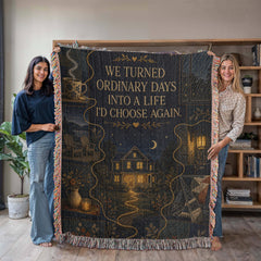 Couples Heirloom Woven Blanket – Ordinary Days, Golden Life