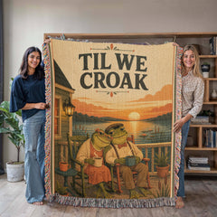 Til We Croak Heirloom Woven Blanket – Funny Anniversary Gift