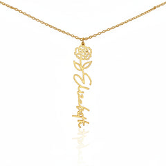 Flower Name Necklace