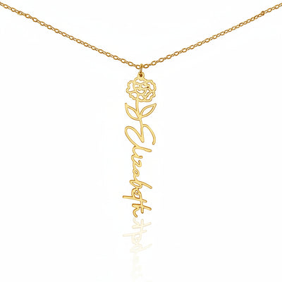 Flower Name Necklace