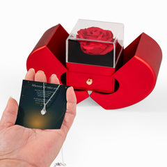 Wherever Life Takes You — Alluring Beauty Necklace & Red Rose Gift Box