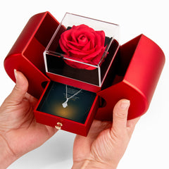 Wherever Life Takes You — Alluring Beauty Necklace & Red Rose Gift Box