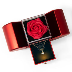 Wherever Life Takes You — Alluring Beauty Necklace & Red Rose Gift Box