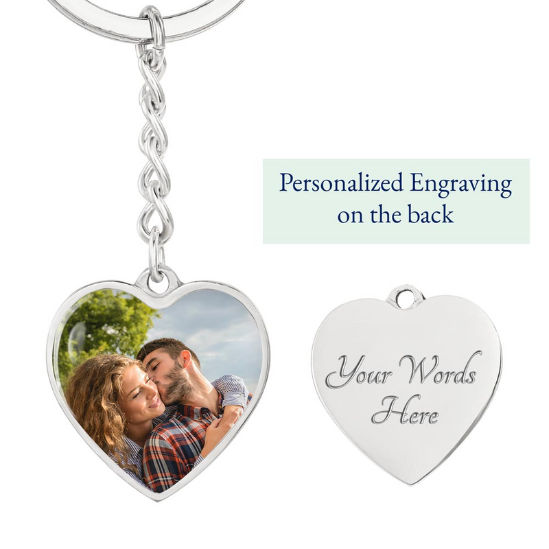 Personalized Photo Heart Keychain - I'm Sorry Gift for Wife or Girlfriend