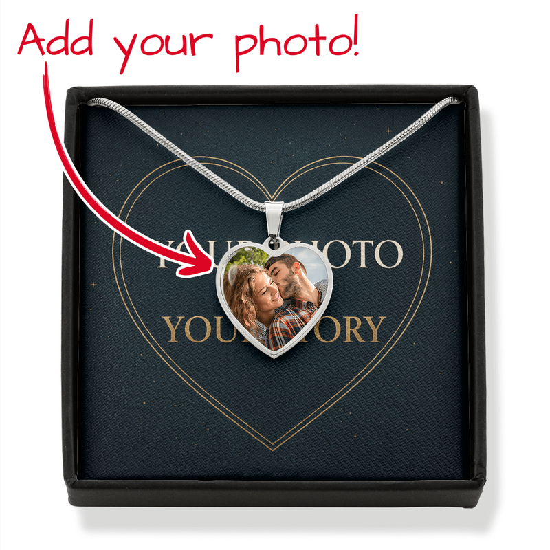 Personalized Photo Heart Necklace — Your Photo, Your Story
